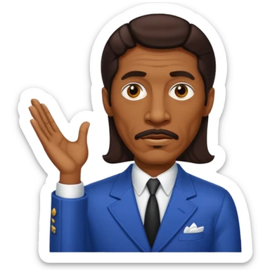 Ike Turner with dark brown hair sticker