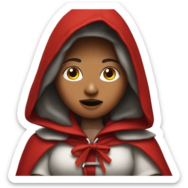 red riding hood rapping sticker