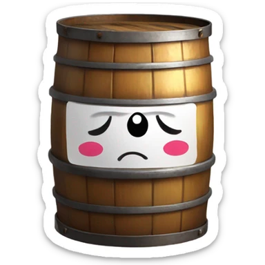 saturated oil barrel sticker