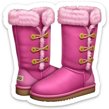 Cute pink ugs sticker
