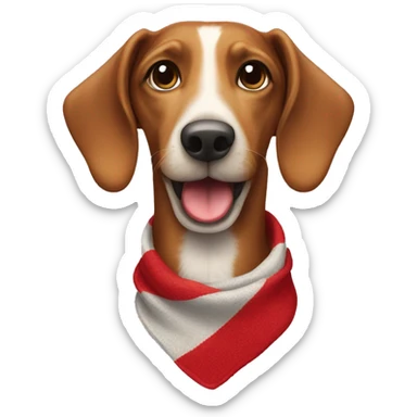 Dackel mit Schal sticker