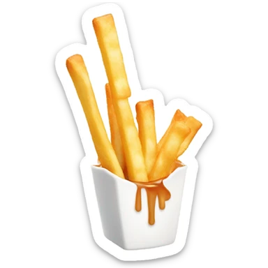 Fry dipping in a vanilla frosty sticker