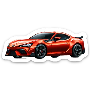 Wonder Woman muscular Toyota 86 hypercar sticker