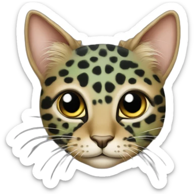 Tortious she’ll cat long hair with 3 legs sticker