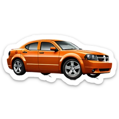 2008 Dodge avenger RT, sunset orange, 3.5L V6, black rims, sticker