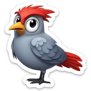 Angry bird red sticker