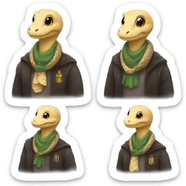 Snake wearing scarf hogwarts sticker