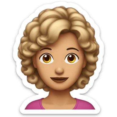 Mujer de 50 años morena de pelo corto sticker