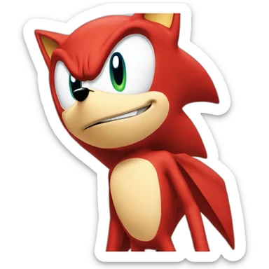 red sonic sticker