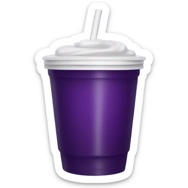 Styrofoam Cup of purple syrup  sticker