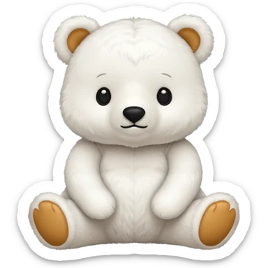 white bear doll sticker