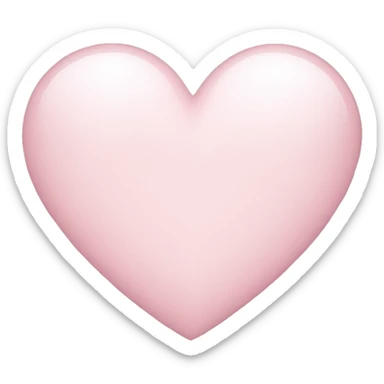 light pink heart sticker