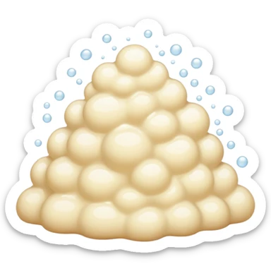 Beige bath foam  sticker