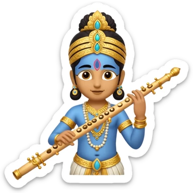 Krishna's flute sticker
