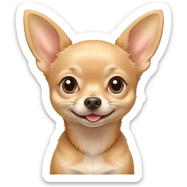 Cheerful beige Chihuahua sticker