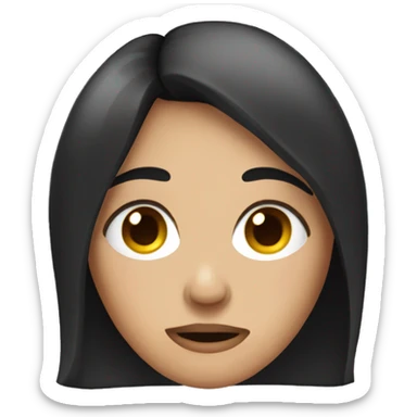 Very tired lady whit black hair  sticker