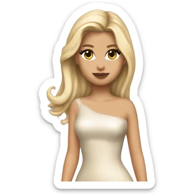 Selena Gomez blonde haired latex dress sticker