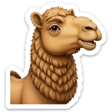 stylish camel face sticker
