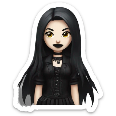goth girl  sticker