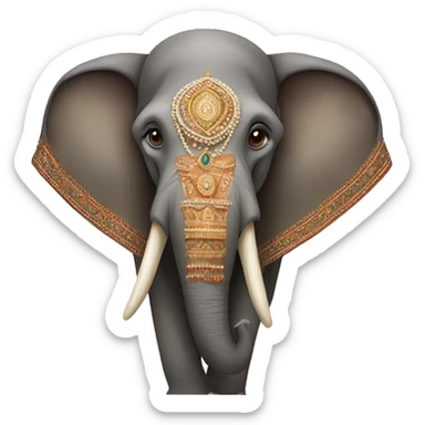 Indian Elephant head sticker