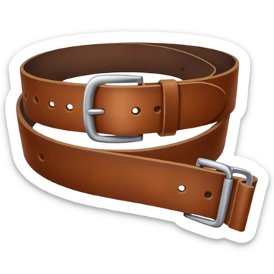 belt emoji being held in a hand sticker
