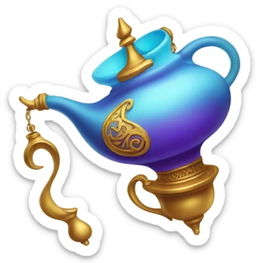 Genie lamp aladdin sticker