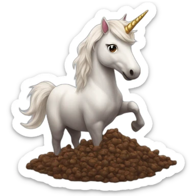 unicorn riding a poop.png sticker