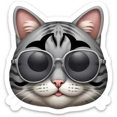 Cat with sunglasses sticker