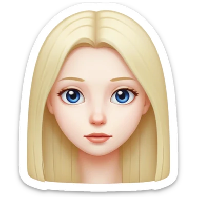 A girl with straight hair sticker