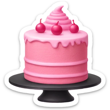 Pink cake sticker