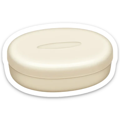 oval white soap sticker