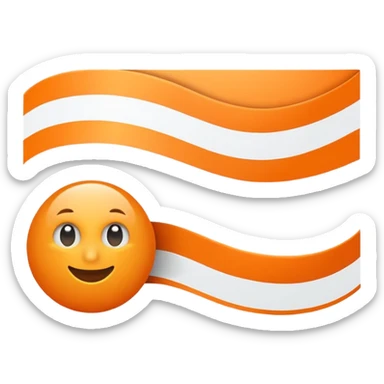 elegant horizontal banner using HEX code #FF6A00 as the color sticker