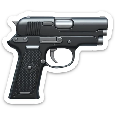 large pistol sticker