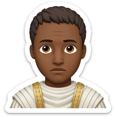 julius caesar young evil toga sticker