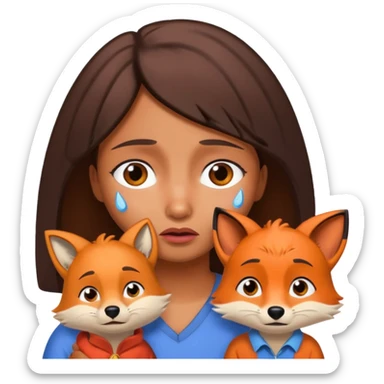 Make Dora and Swiper the fox crying sticker