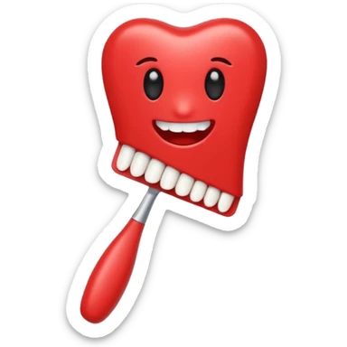 cepillo de dientes rojo sticker