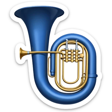 tuba redonda azul escura sticker