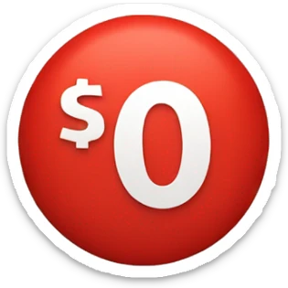red circle with name "$50" sticker