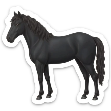 Black horse sticker