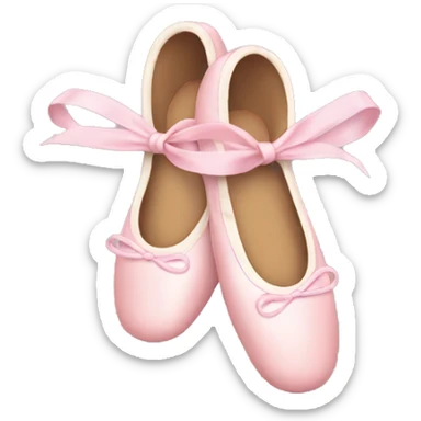light pink christmas ballet shoes sticker