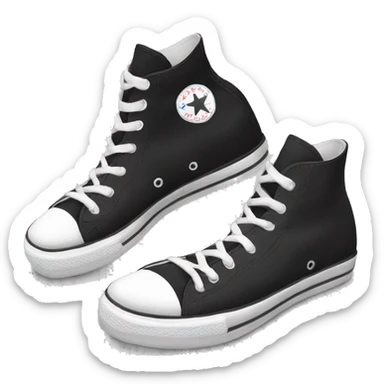 pair of black and white platform converse  sticker