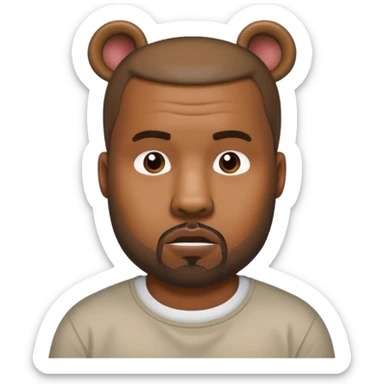 kanye west bear man sticker
