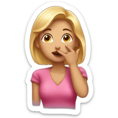 a woman sending kisses sticker