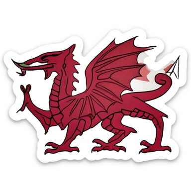 Wales flag sticker