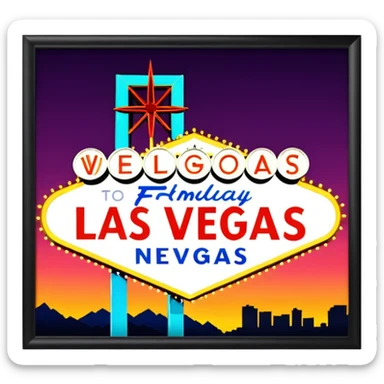 LAS VEGAS SIGN sticker