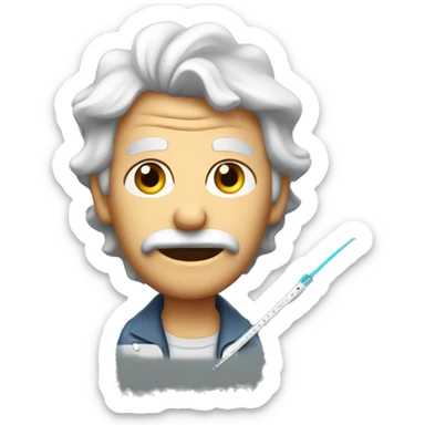 Rick with thermometer  sticker