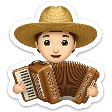 Sombrero vueltiao with an accordion sticker