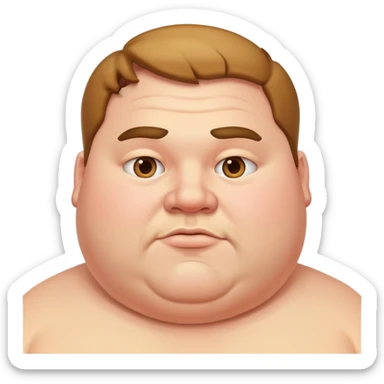 A fat guy sticker