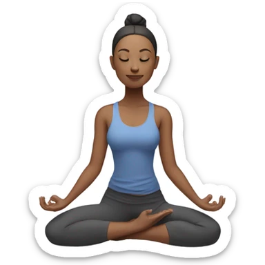 lady doing yoga  sticker