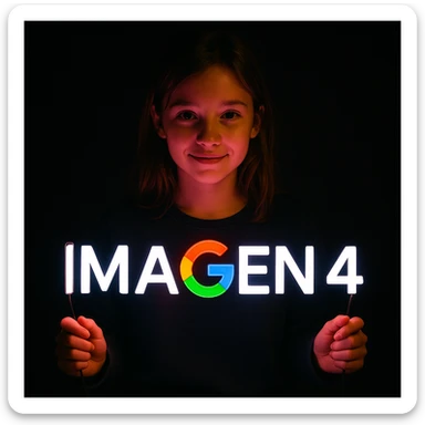 make a girl holding this sign, but sign in made of neon sticker